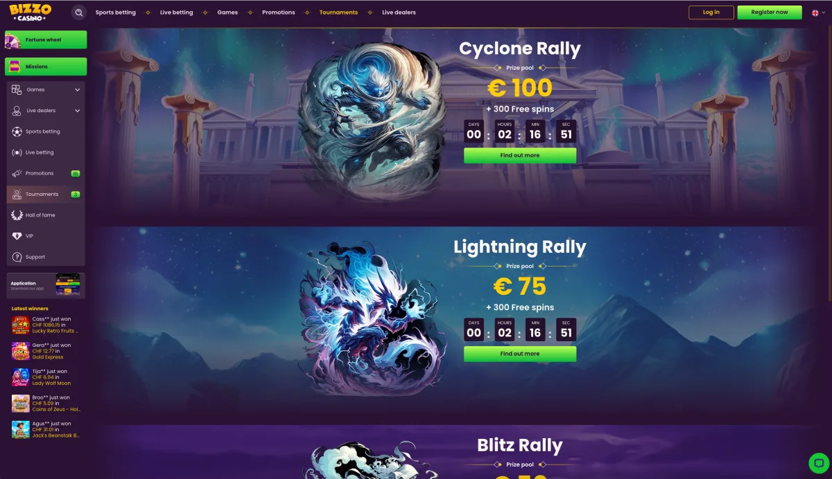 Bizzo Casino Boni und Werbeaktionen Bizzo Casino Boni und Werbeaktionen
